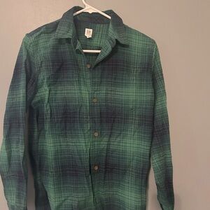 Gap Kids Green Plaid Shirt